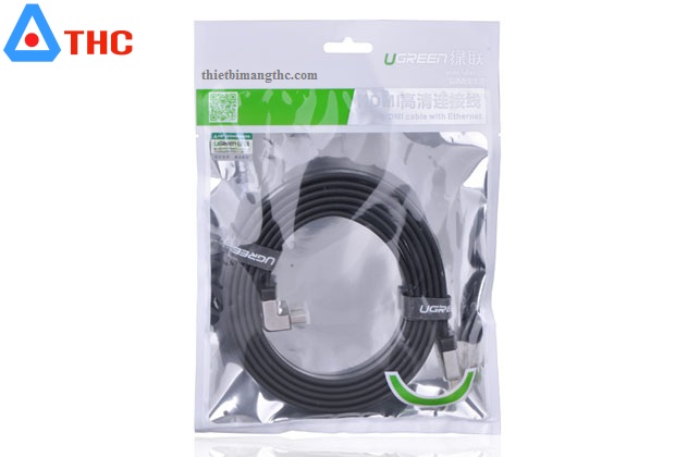 Cáp HDMI 1M dẹt nghiêng góc 90 độ Ugreen